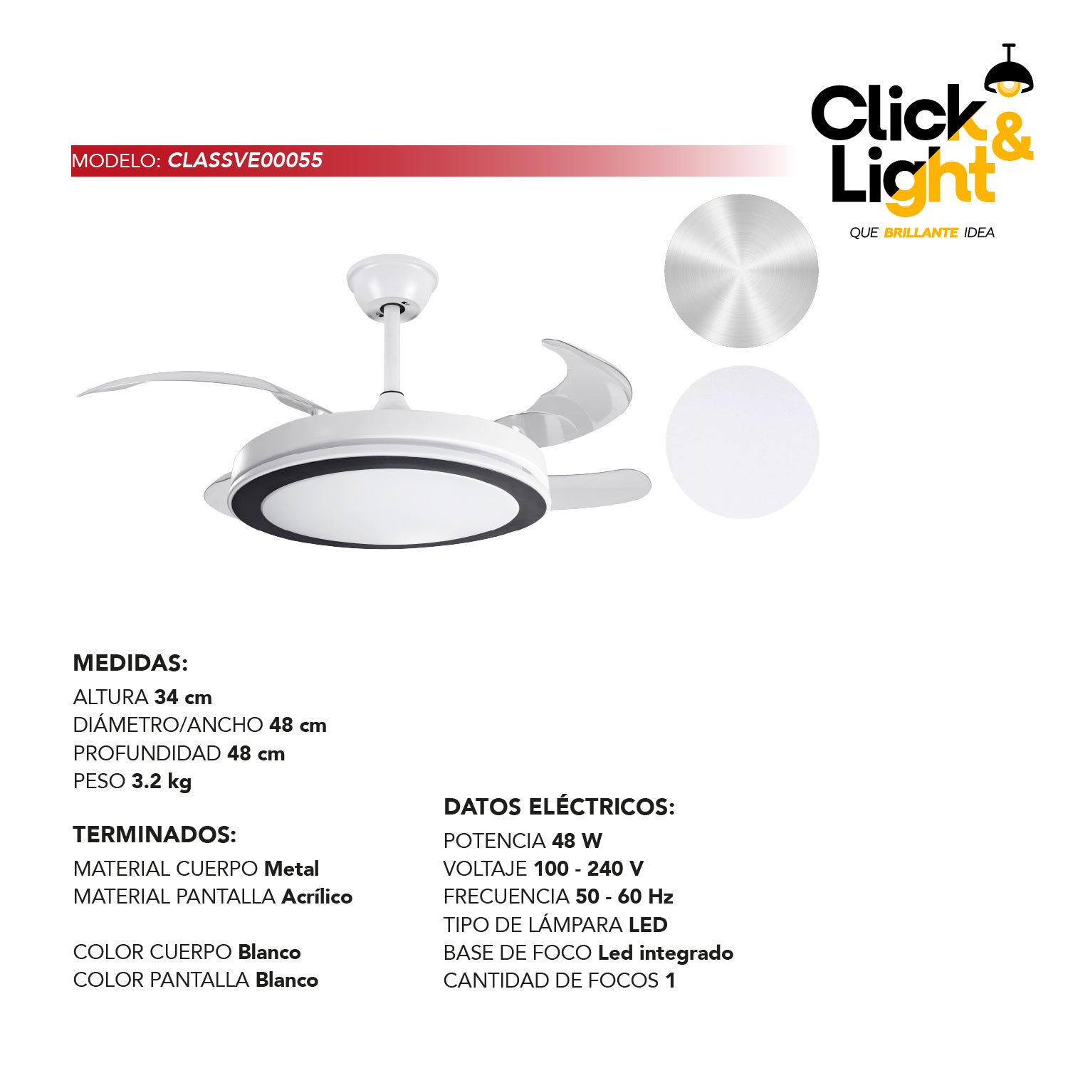 Ventilador Esencia Estilo Contemporáneo
