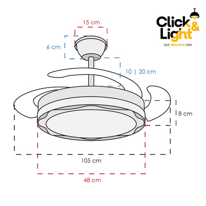 Ventilador Ventoré Estilo Contemporáneo