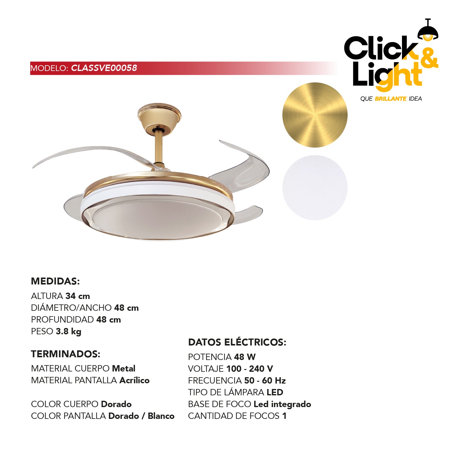 Ventilador Ventoré Estilo Contemporáneo