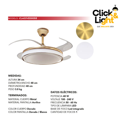 Ventilador Ventoré Estilo Contemporáneo