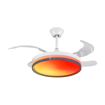 Ventilador Rigby Moderno LED RGB Blanco