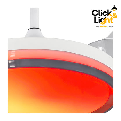 Ventilador Rigby Moderno LED RGB Blanco