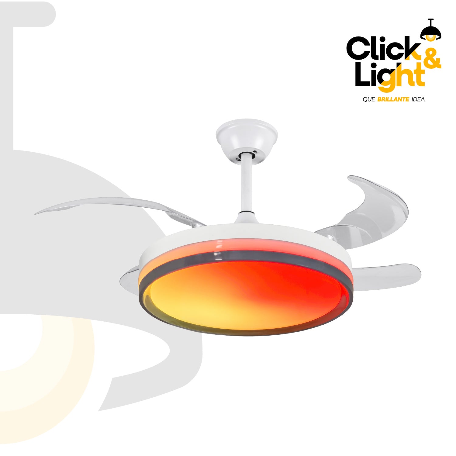 Ventilador Rigby Moderno LED RGB Blanco
