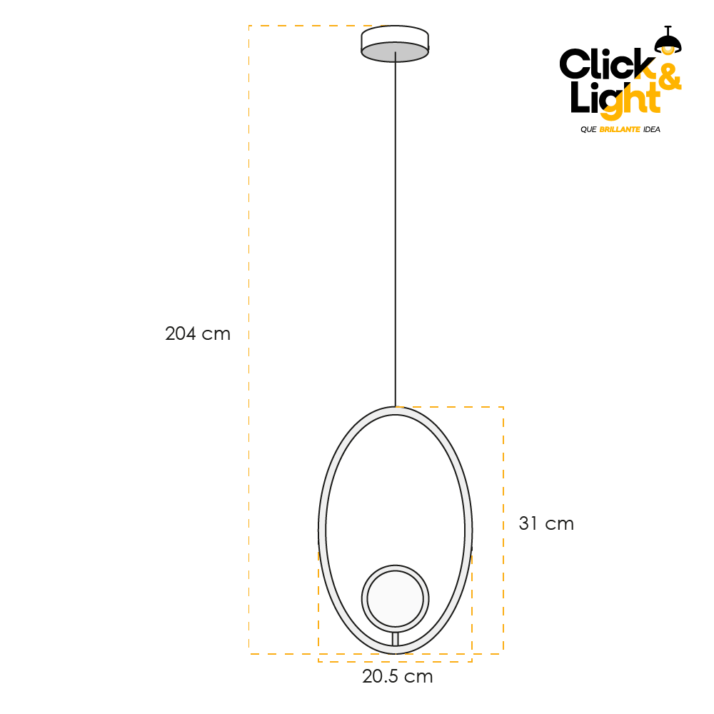 COLGANTE LED CHEREL DORADO