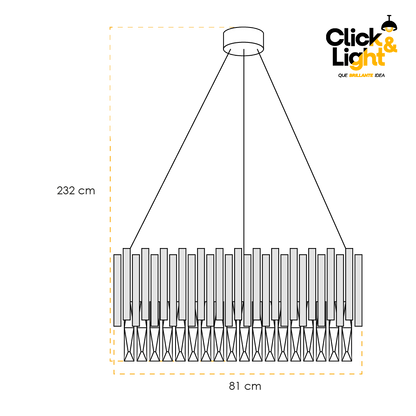 LÁMPARA COLGANTE CANNES CROMO