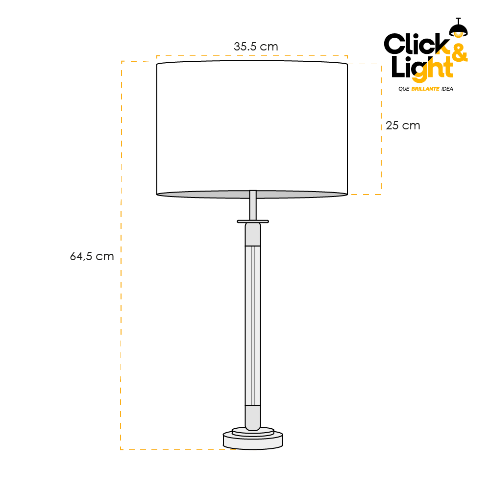 LAMPARA DE MESA LESS CROMO-VIDRIO