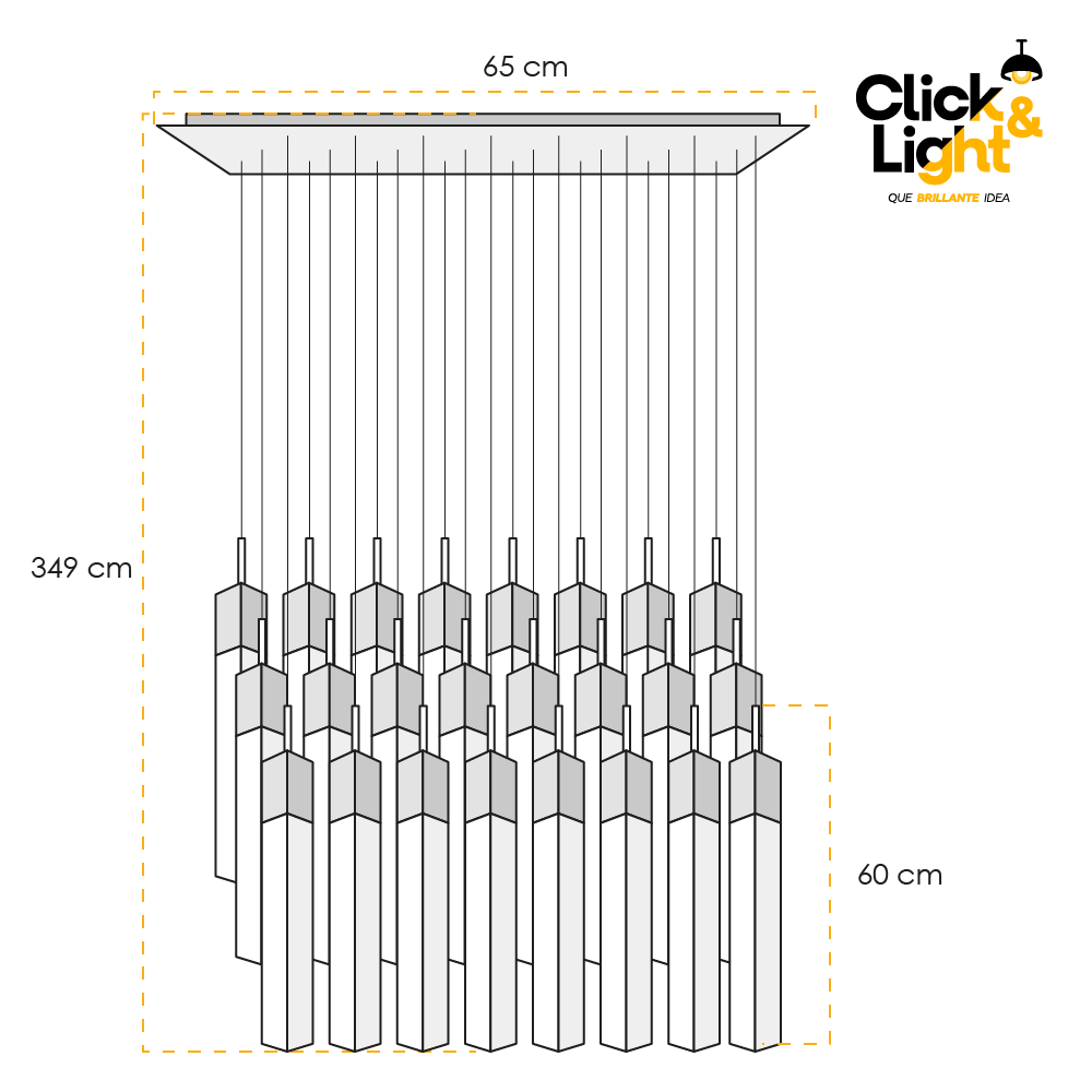 LÁMPARA COLGANTE JAEL 24 LUCES