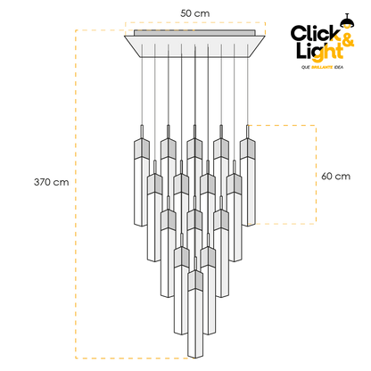 LAMPARA COLGANTE CARDIEL 15 LINGOTES