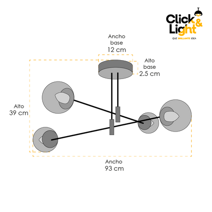 LAMPARA DE TECHO FIRELIX